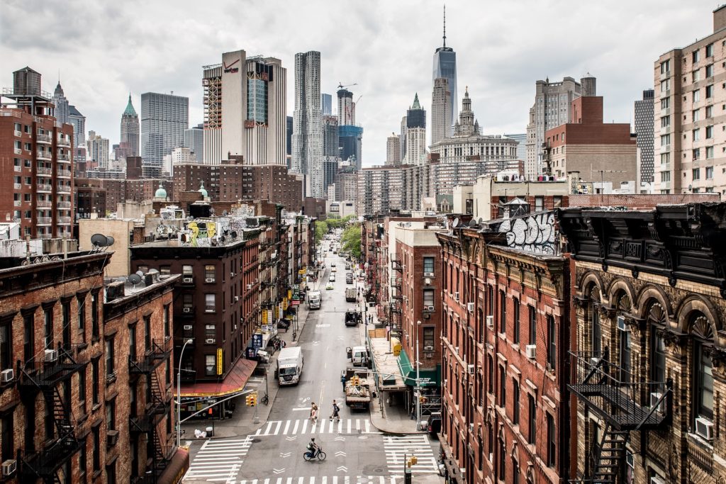 A street in Manhattan, New York City.